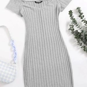 Shein V-Neck Ribknit Bodycon Dress Size 6